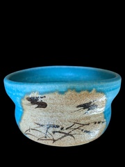 F−２　青織部茶盌