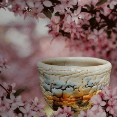 志野茶盌